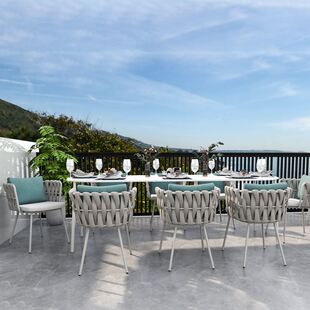 户外桌椅别墅庭院花园室外露台酒吧泳池北欧餐桌组合休闲阳台家具