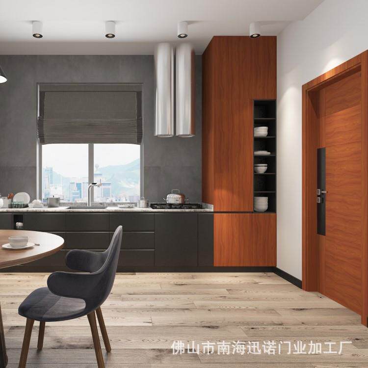 新中式碳晶CPL木门室内强化生态门实木平推门复合卧室门