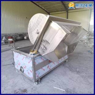 低温油炸猪皮设备温煮生肉皮机器不锈钢带搅拌猪肉皮温皮机