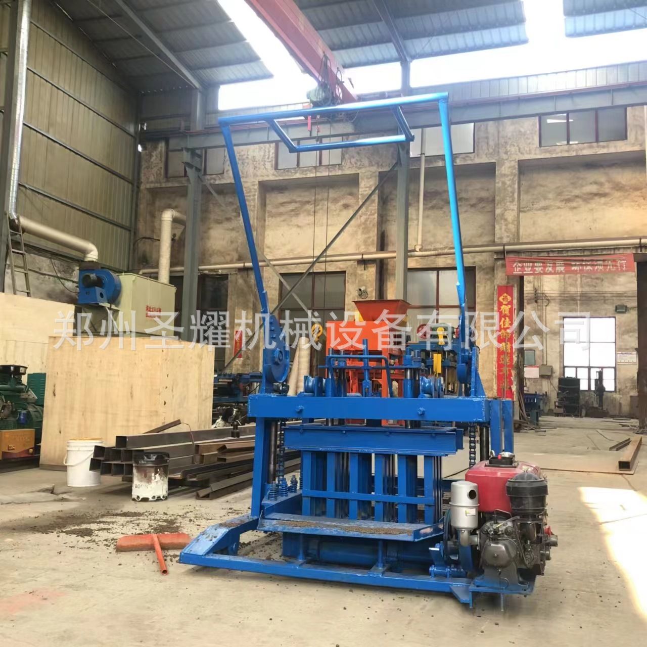移动式柴油机制砖机水泥空心砖机 房屋建筑免烧砖免托板水泥砖机