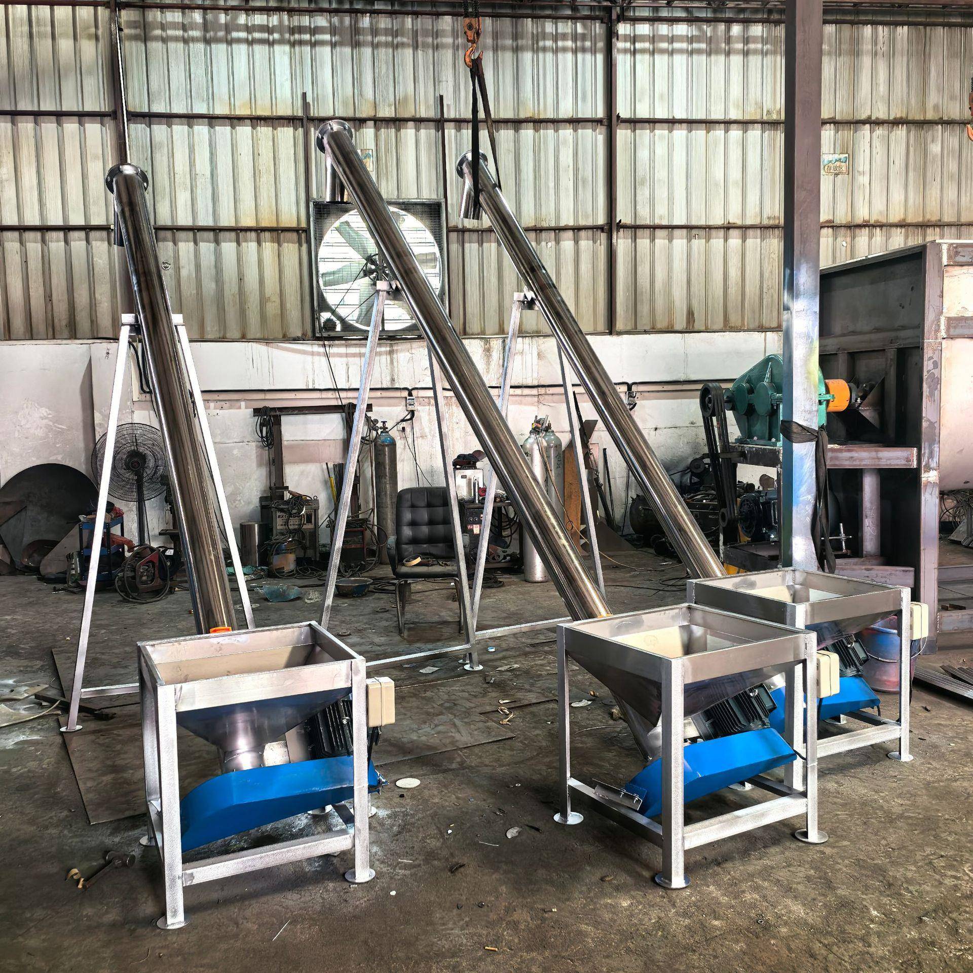 厂家直销不锈钢提升机螺旋上料机粉剂不锈钢输送机面粉上料机