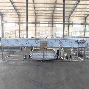 鱼类高温蒸煮机海产品漂烫冷却流水线扇贝海螺杀菌机