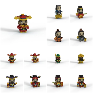 定制积木财神佛像王亥比干柴荣关公赵公明范蠡李诡祖端木赐刘海蟾