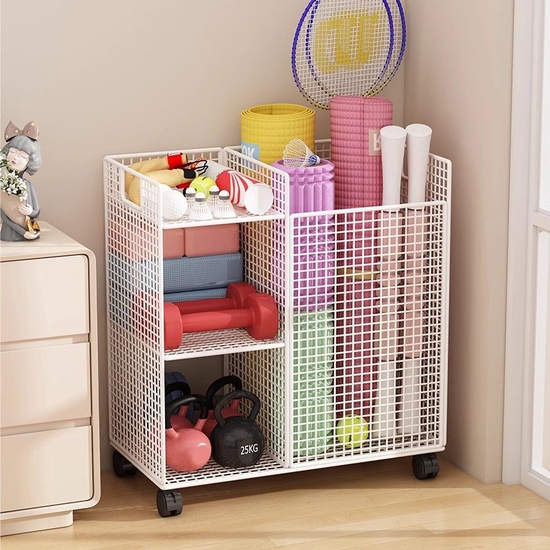 瑜伽垫收纳筐运动器械放篮羽毛球架枪玩具收纳置物架夹缝健身器材,收纳整理,运动器材收纳用具,淘宝优惠券,粉丝福利购,淘宝优惠卷