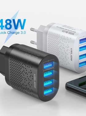 多口欧规双口PD20W充电器4USB快充适用于三星华为iphone14苹果12/13Type-Cxr手机充电头欧洲韩国平板通用小米