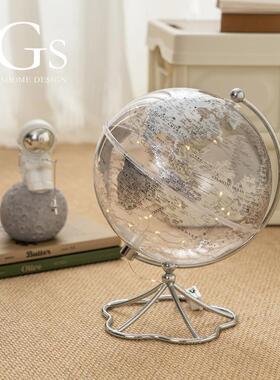 地球仪摆件小众创意教学家居客厅电视柜办公室酒柜装饰品轻奢