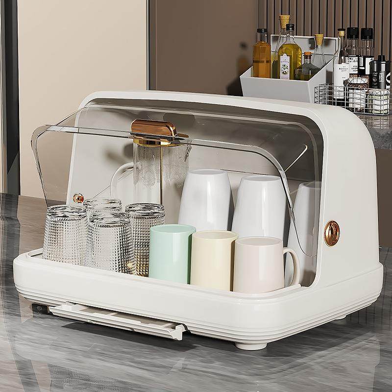 桌面杯子收纳置物架水杯收纳盒防尘防虫茶杯收纳箱托盘沥水杯架子,厨房/烹饪用具,抹布架/厨房清洁收纳架,淘宝优惠券,粉丝福利购,淘宝优惠卷