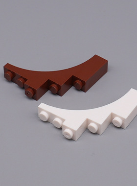 小颗粒积木兼容2339 14395 76768 1×5×4弧形砖树干拱形门配件