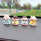 汽车内饰品车载摆件创意可爱太阳能国潮Q版 佛祖神仙车中控台装 饰