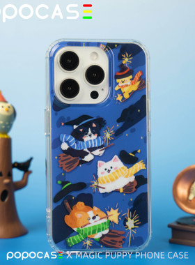 POPOCASE 夏日新品魔法小狗双层原创小众手机壳镜头增高ins光面小清新个性手机壳适用于苹果15promax14pro13