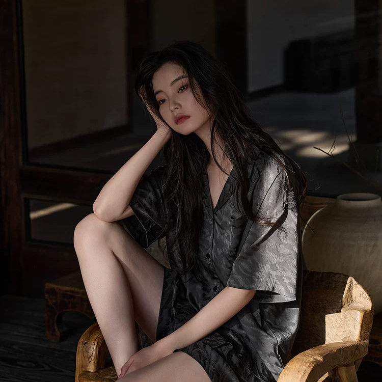 维多利亚睡衣女夏真丝凉感