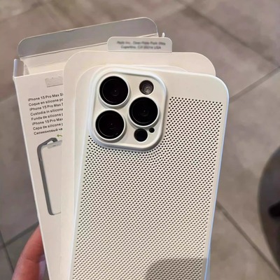 个性质感散热壳自带镜头膜适用苹果17promax磁吸手机壳新款iphone16pro全包15防摔14蜂窝镂空13高级感12硬air