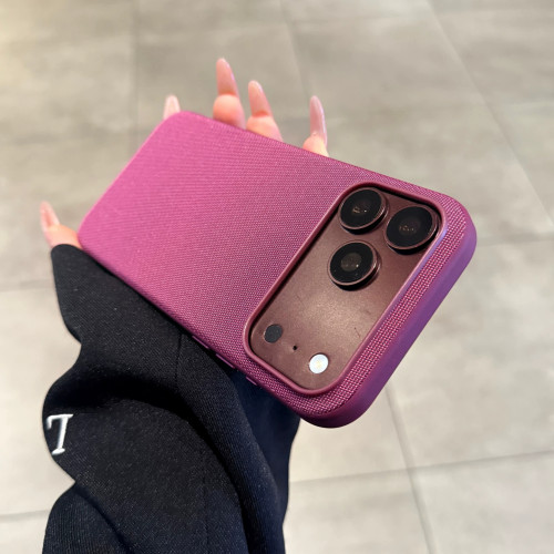 编织纹科技布适用iPhone18promax手机壳勃艮第红苹果17promax防滑16防摔14新款酒红色15磁吸13简约12高级女款
