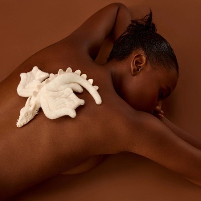 AWHITE 毛绒艺术 白色飞龙mini