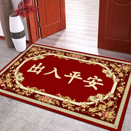 入户地垫硅藻泥红色进户脚垫浴室卫生间吸水防滑门垫出入平安地垫