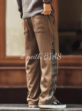 it neith BIAS设计感美式国风运动卫裤男士秋冬新款直筒休闲裤子