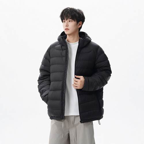 ECTOR HARDEN轻薄鹅绒服男2025新款户外保暖防风羽绒冬装连帽外套