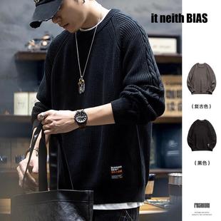 neith 针织衫 BIAS美式 宽松大码 外套 重磅复古毛衣男冬2025新款