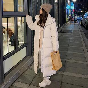 羽绒棉服长款超长羽绒服女年冬季新款加厚宽松情侣过膝中戏艺考大