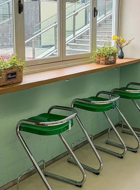 中古彩色家用吧台椅奶茶咖啡厅摄影高脚凳简约靠背网红酒吧椅餐椅