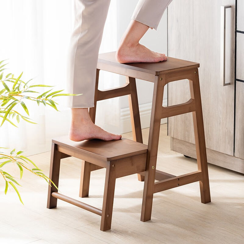 竹庭可折叠登高凳子家用省空间板凳多功能人字步梯凳台阶凳垫脚凳