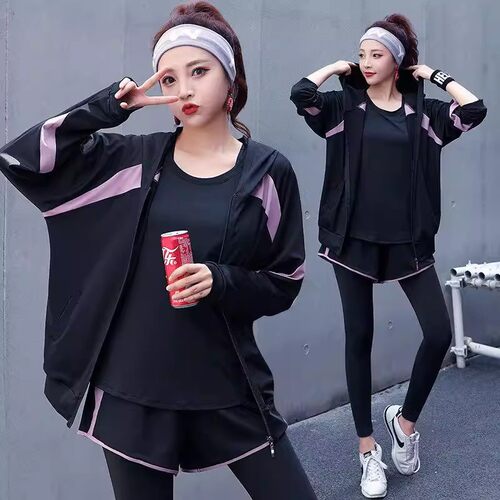 2026新款瑜伽服套装女宽松外套显瘦大码休闲运动健身衣