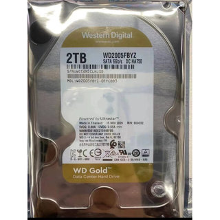 西数WD2005FBYZ台式机硬盘服务器128M企业级金盘容量2T