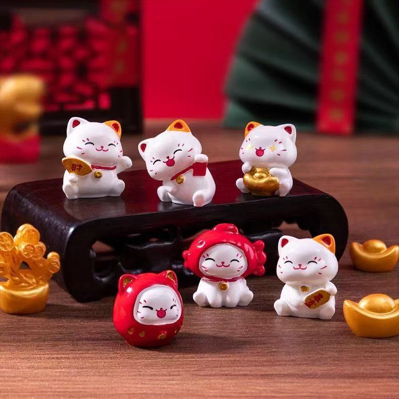 招财猫迷你公桌面创意摆件