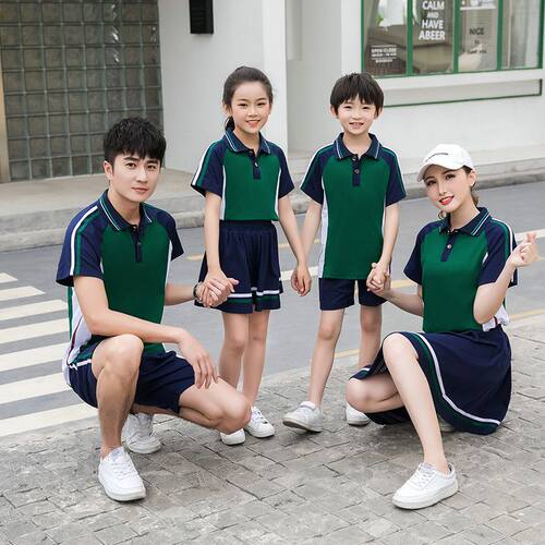 夏季小学生校服套装初中班服高中学生运动休闲套装情侣短袖两件套