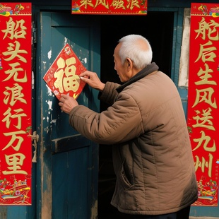 渔船专用对联出海平安吉祥春联烫金一帆风顺鱼虾满仓新年挥春招财