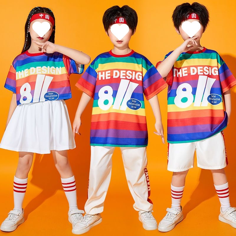 六一儿童啦啦队演出服小学生运动会开幕式服装幼儿园啦啦操服装