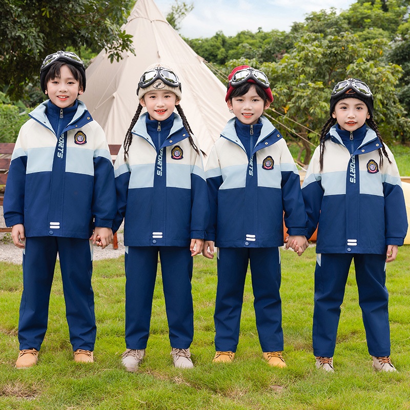 小学生校服秋冬装冲锋衣套装英伦风幼儿园园服儿童三四五件套班服