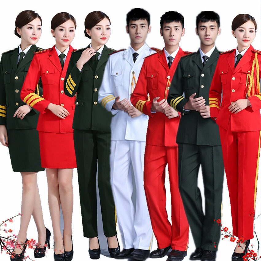 升旗手服装护卫队男女军乐团小军鼓表演成人艺术团管弦乐队演出服
