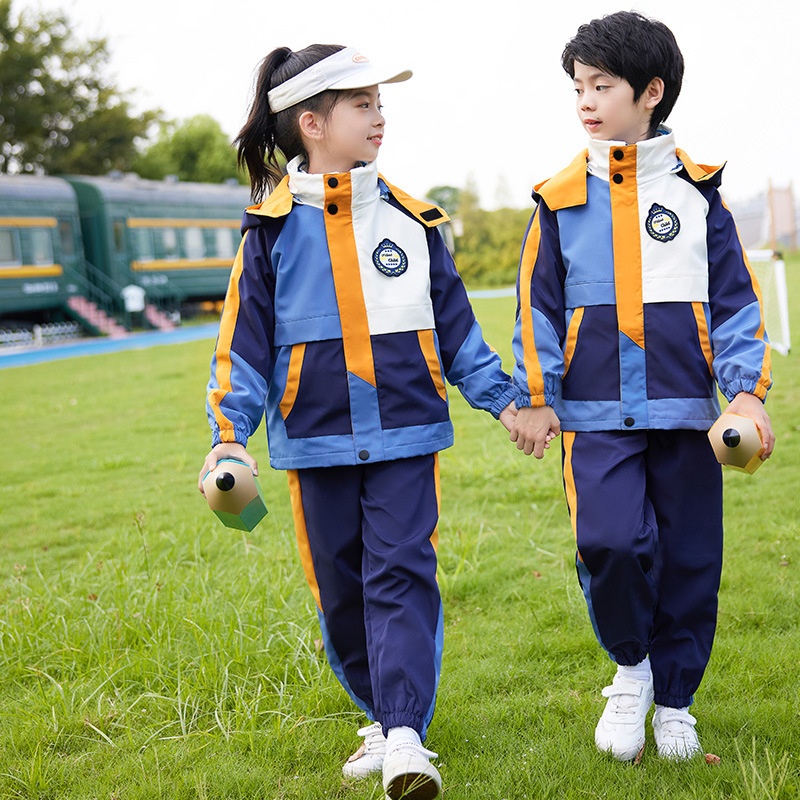 幼儿园园服春秋装冲锋衣小学生校服套装儿童运动班服秋冬季