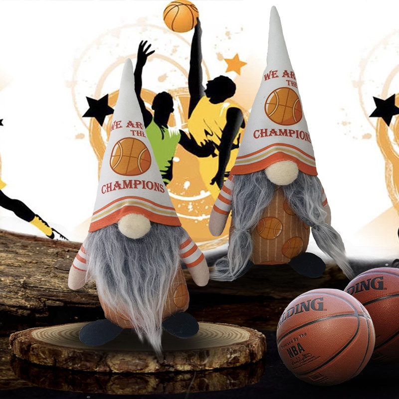 美式圣诞节球迷用品圣诞无脸娃娃篮球侏儒公仔礼品摆件现货批发