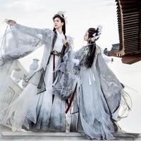漢旭原創(chuàng)漢服魏晉國風(fēng)齊腰情侶CP【鶴鳴九霄】男女同款武俠走秀款