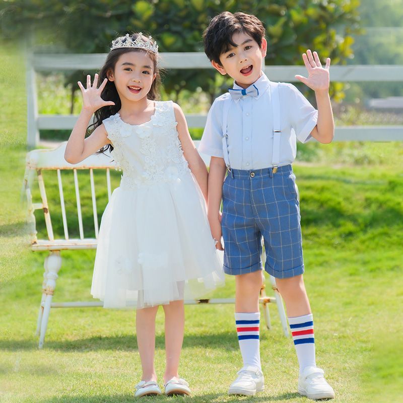 六一儿童演出服女童舞蹈蓬蓬裙男童礼服小学生毕业大合唱表演