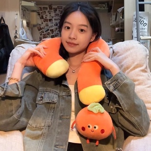 新年吉祥物平安大吉大利问号抱枕公司礼品玩偶腊肠狗多巴胺U型枕