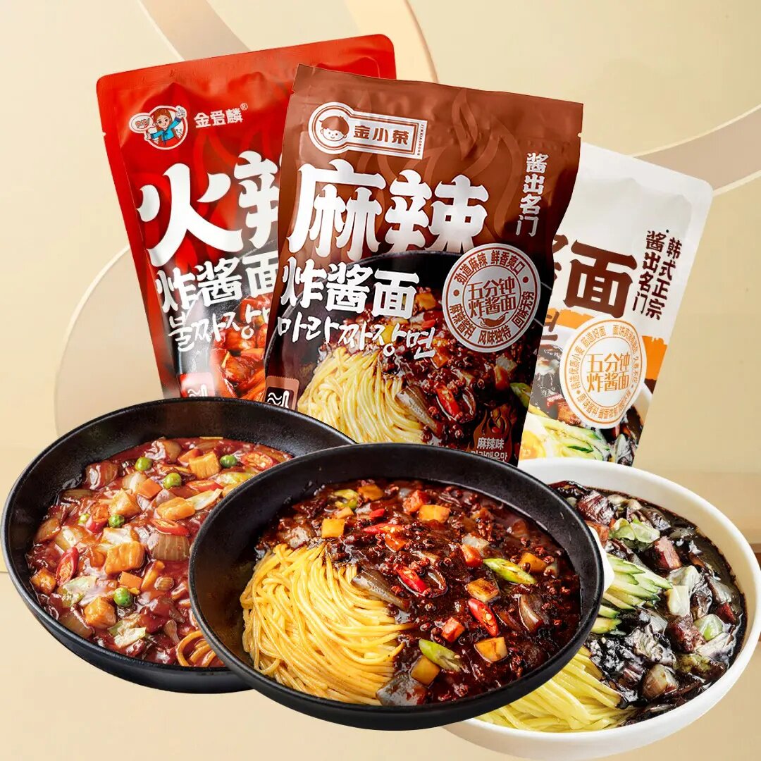 Kimaelin/金爱麟韩式炸酱面春酱爆炒酱香浓郁不甜不苦315g*3袋