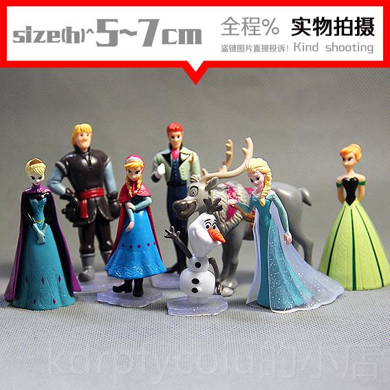 正品包邮冰款雪奇缘艾莎雪8蛋糕观素材安娜玩具景人偶模型公仔宝