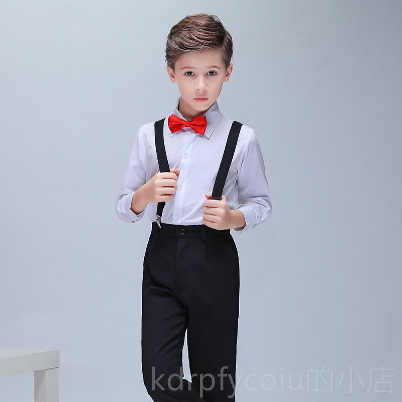 正品男童背带裤演出服童校服女套装童朗诵合唱小学生表儿演大服幼