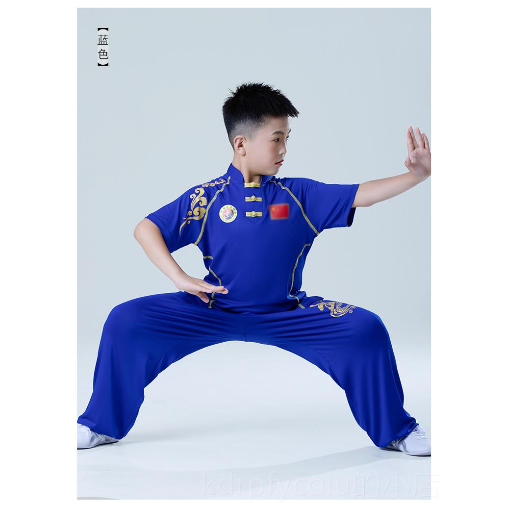 正品童六功一表演儿武术表演季服装训练比赛练服专业少儿夏演出服