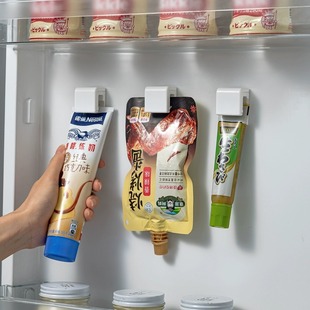 冰箱侧门收纳神器芥末酱l辣根固定夹子家用炼乳炼奶专用整理壁挂
