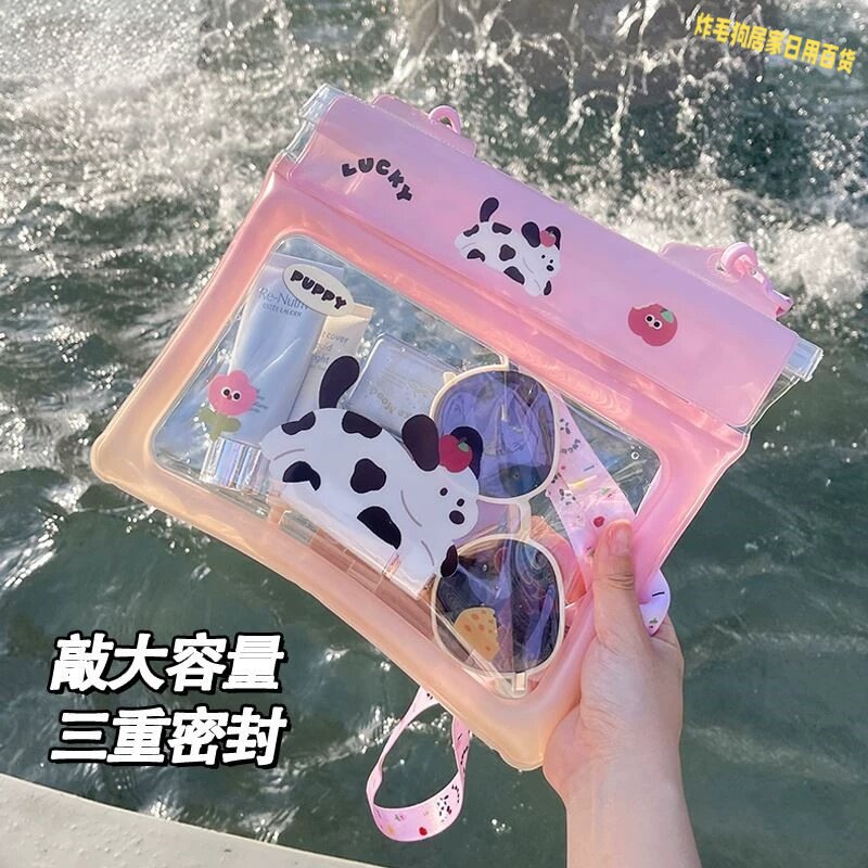 可爱透明触屏手机防水袋游泳漂流