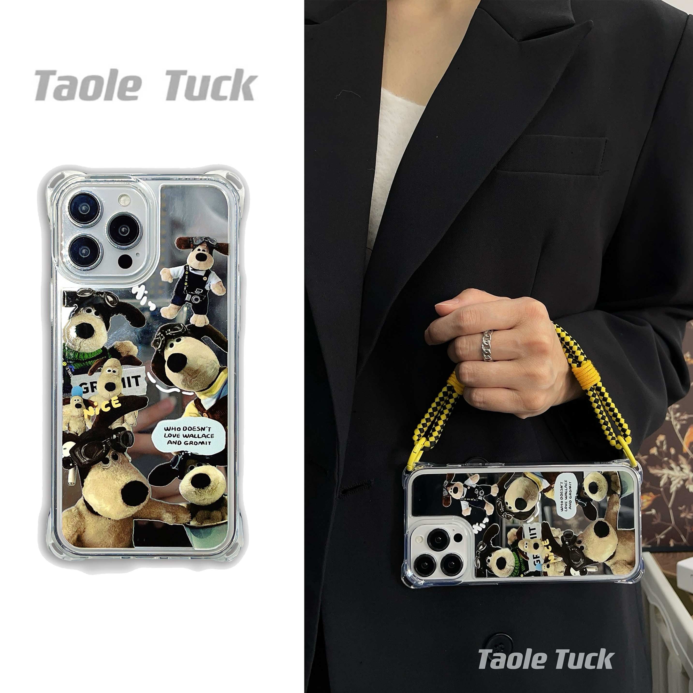 防摔全包狗狗挂绳手机壳苹果可爱