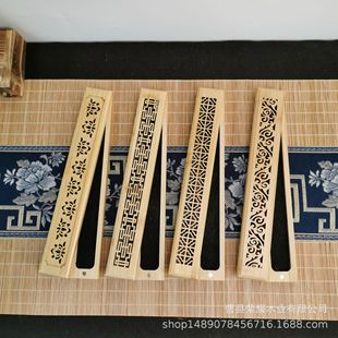 现货竹木香盒楠竹线香盒卧香炉家用室内檀香炉香道香薰炉卧香盒