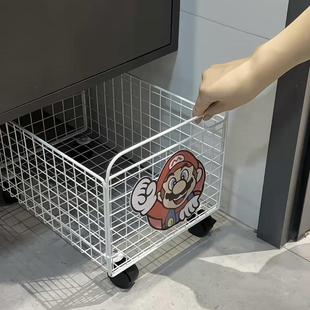 可移动脏衣篮家用洗漱台袜子收纳筐万向滑轮小推车置物架洗衣篮子