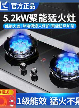 燃气灶双灶煤气灶家用嵌入式天然气灶台式液化气灶炉具猛火灶
