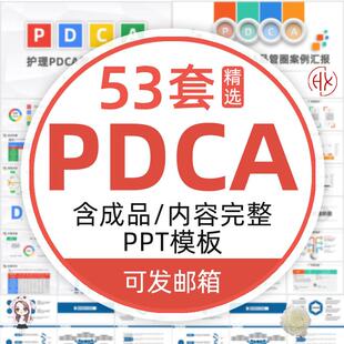 pdca案例模板护理PPT代制作 qcc品管圈医疗圈徽成果汇报循环工作