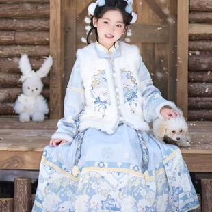 女童拜年服2025新款儿童古装超仙小女孩古风女童汉服国风加绒加厚